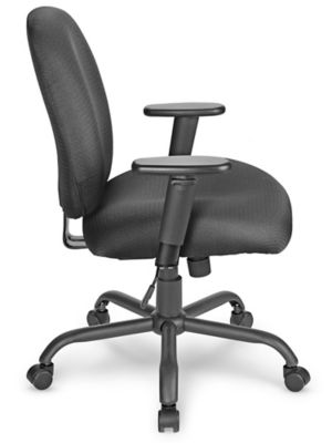 Big and Tall Fabric Office Chair Black H 3643BL Uline