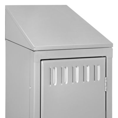 Industrial Locker Sloping Top - 1 Wide, 12 x 18, Gray H-3644GR - Uline