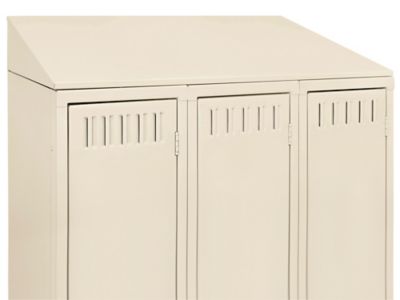 Industrial Locker Sloping Top - 3 Wide, 36 x 18", Tan H-3645T
