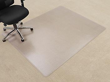 Plush Carpet Chair Mat - No Lip, 60 x 72", Clear H-3680