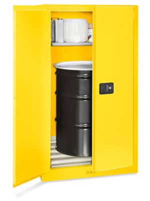 Flammable Drum Storage Cabinet Vertical Manual Doors 55 Gallon H 3685m Uline 8469