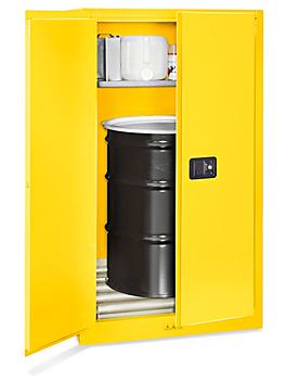 Flammable Drum Storage Cabinet - Vertical, Manual Doors, 55 Gallon H-3685M