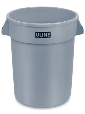 Uline Trash Can with Wheels - 65 Gallon, Red H-7937R - Uline