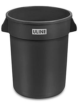 Uline Trash Can - 32 Gallon, Black H-3687BL