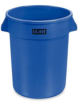 Uline Trash Can - 32 Gallon, Blue H-3687BLU