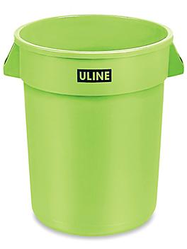 Uline Trash Can - 32 Gallon, Lime Green H-3687LIME