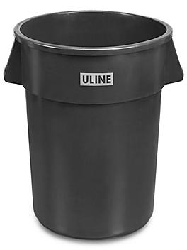 Uline Trash Can - 44 Gallon, Black H-3688BL
