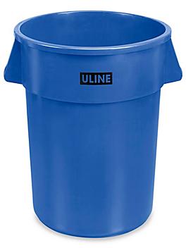 Uline Trash Can - 44 Gallon, Blue H-3688BLU
