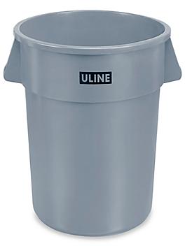Uline Trash Can - 44 Gallon, Gray H-3688GR