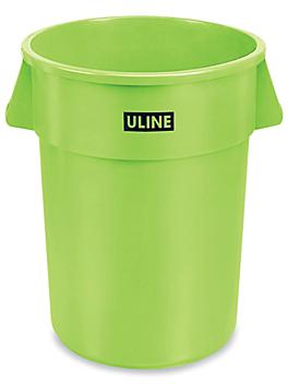 Uline Trash Can - 44 Gallon, Lime Green H-3688LIME