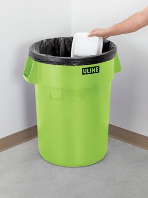 Uline Trash Can - 44 Gallon, Lime Green H-3688LIME - ULINE