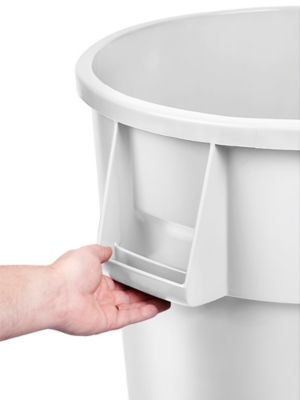 Uline Trash Can - 44 Gallon, White
