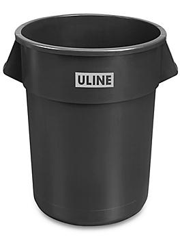 Uline Trash Can - 55 Gallon, Black H-3689BL