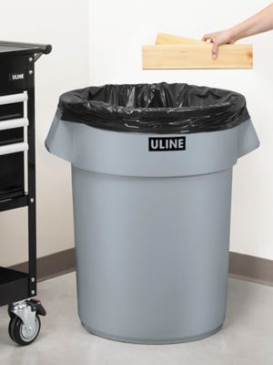 Uline Industrial Trash Liners - 55-60 Gallon, 1.5 Mil, Black S-13577 - Uline