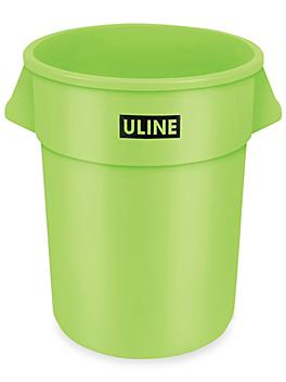 Uline Trash Can - 55 Gallon, Lime Green H-3689LIME