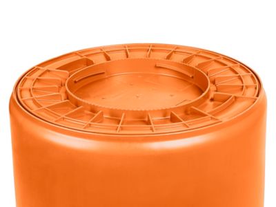 Uline Trash Can - 55 Gallon, Orange H-3689O - Uline