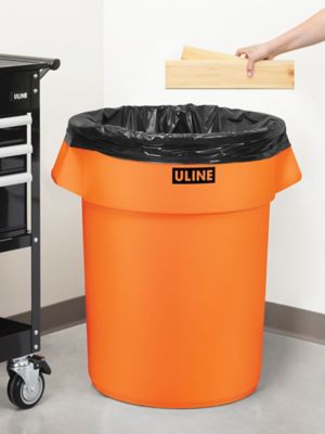 Uline Industrial Trash Liners - 55-60 Gallon, 1.5 Mil, Black