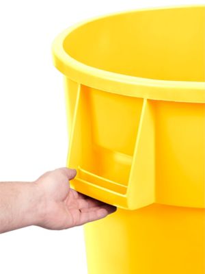 Uline Trash Can - 55 Gallon, Yellow H-3689Y - ULINE