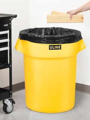 Rubbermaid Brute Trash Can Dome Lid - 55 Gallon, Black - H-1475BL