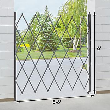 Folding Security Gate - 5-6' x 6' H-3693
