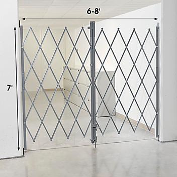Folding Security Gate - 6-8' x 7' H-3695