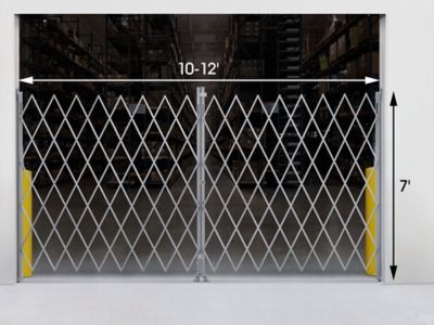 Folding Security Gate - 10-12' x 7' H-3696