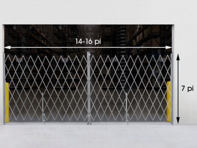 Barrière de sécurité pliable – 14 à 16 pi x 7 po – H-3697