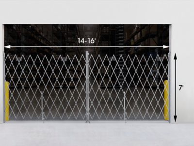 Folding Security Gate - 14-16' x 7' H-3697