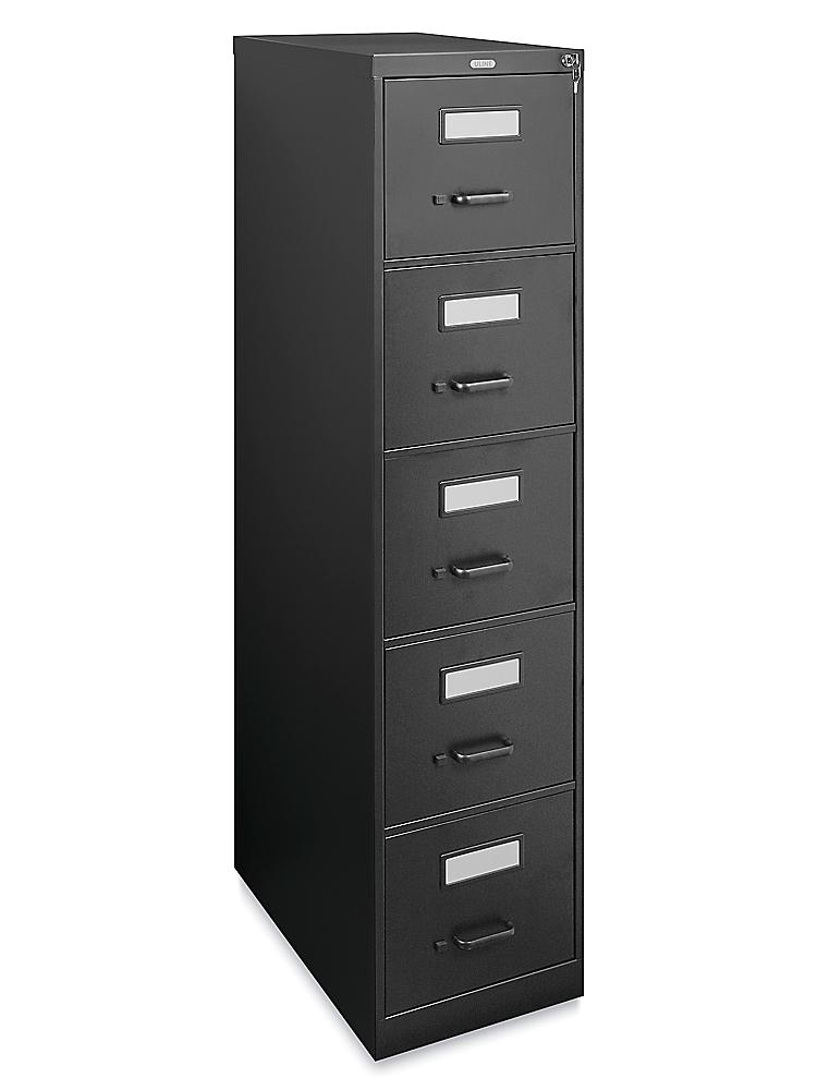 Filing Cabinet with 5 Drawers Metal Office Storage Document Cupboard Black/White 