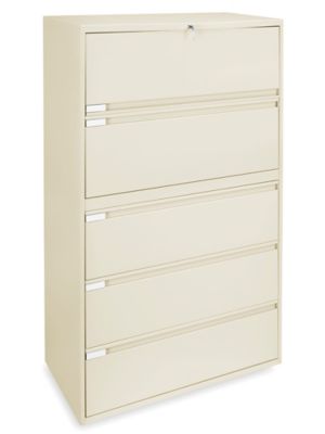 Lateral File 36" Wide, 5 Drawer, Tan H3706T Uline