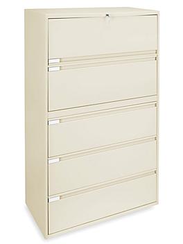 Lateral File Cabinet - 36" Wide, 5 Drawer, Tan H-3706T