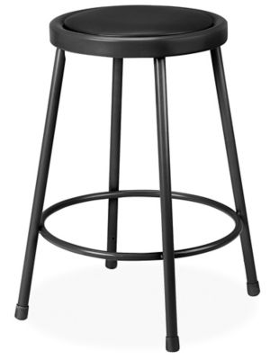 Fabric Office Stool - Black H-7589BL - Uline