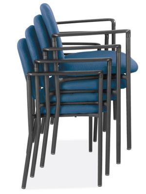 Stackable Banquet Chairs - Fabric, Black H-9017BL - Uline