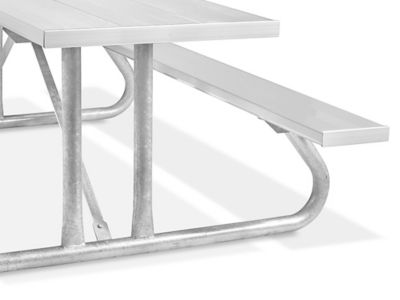 Wildaven 24-in Silver Cast Aluminum Rectangle Folding Picnic Table