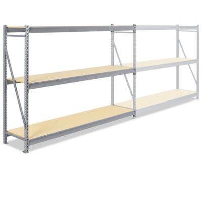 Unité complémentaire pour rayonnage à grande capacité en panneau de particules – 96 x 24 x 72 po