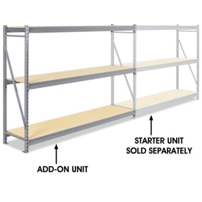 Add-On Unit for Bulk Storage Rack - Particle Board, 96 x 24 x 72" H-3772