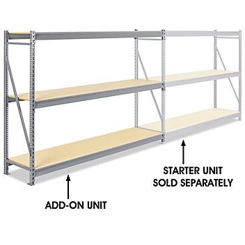 Add-On Unit for Bulk Storage Rack - Particle Board, 96 x 24 x 72" H-3772