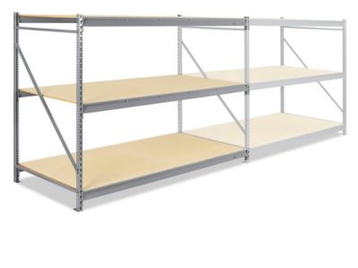 Unité complémentaire pour rayonnage à grande capacité en panneau de particules – 96 x 48 x 72 po