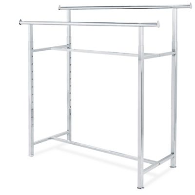 Double rail clothes rack hot sale