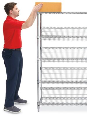 Slanted Wire Shelving - 48 x 18 x 63"