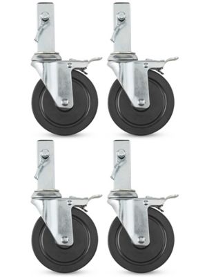 Casters for 6' Steel Rolling Scaffold, Swivel - 5 x 1 1/2" H-3797-CAST