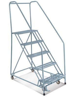  4 Step Safety Angle Rolling Ladder - Assembled