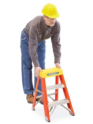 Fiberglass Step Ladder - 2' H-3836 - ULINE
