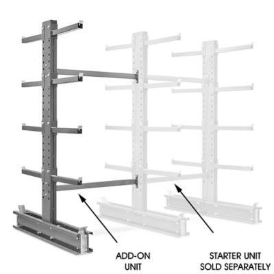 Add-On Unit for Double Sided Cantilever Rack, 52 x 65 x 96" H-3847-ADD