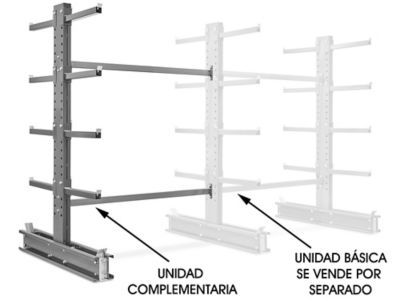 Unidad Complementaria para Rack Cantilever de Dos Lados, 76 x 65 x 96" H-3848-ADD