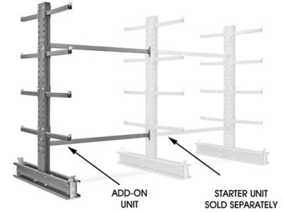 Add-On Unit for Double Sided Cantilever Rack, 76 x 65 x 96" H-3848-ADD
