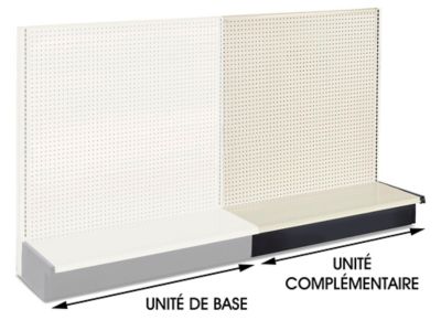 Add-On Unit for Single-Sided Gondola - 48 x 19 x 54", Platinum H-3873-ADD