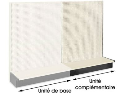  Unité complémentaire pour rayonnage gondole à une face – 48 x 19 x 72 po
