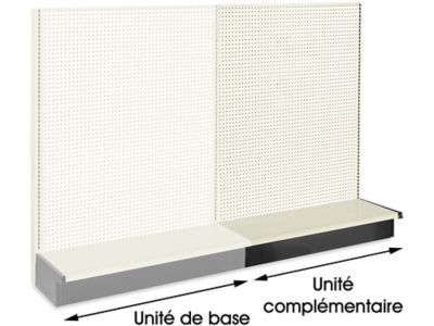 Add-On Unit for Single-Sided Gondola - 48 x 19 x 72", Platinum H-3874PT-ADD