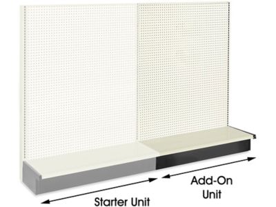Add-On Unit for Single-Sided Gondola - 48 x 19 x 72", Platinum H-3874PT-ADD